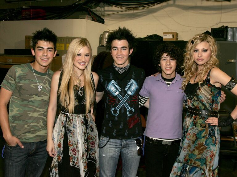 The Jonas Brothers with Aly and AJ Michalka