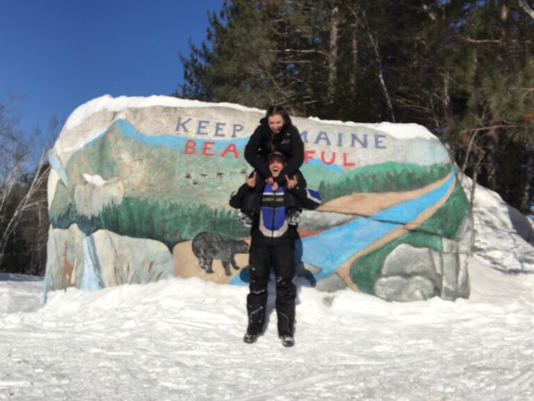 We quickly bonded over snowmobiling and began making trips to Rangeley and Benedicta