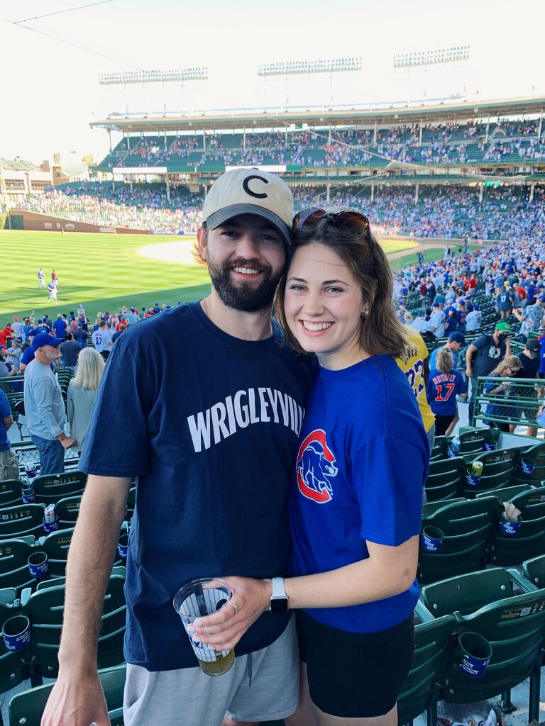 Taking in Chicago at Wrigley Field