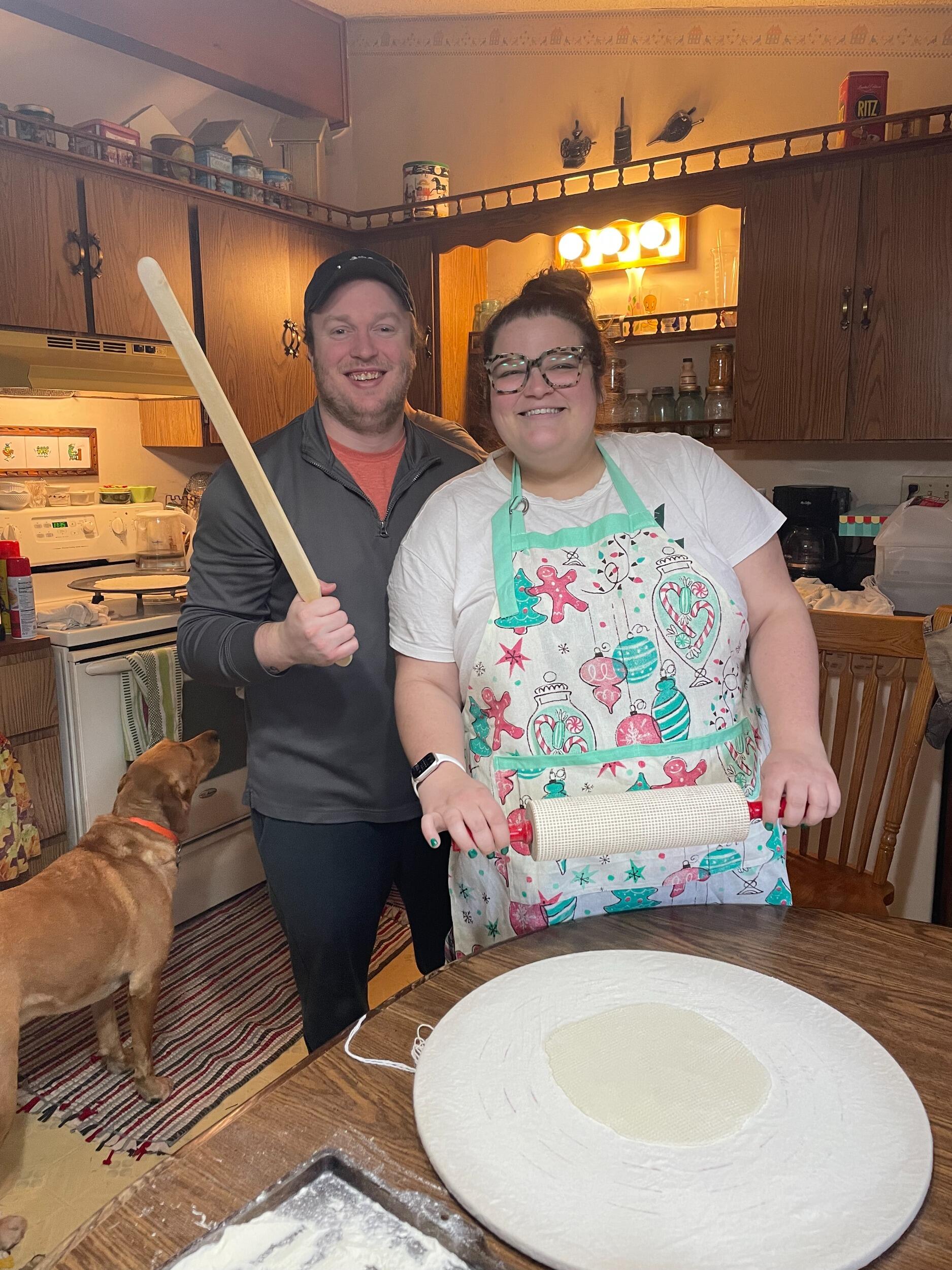 Taking part in each other's family traditions has been the best! Trenna has been learning and perfecting her lefse making skills with the Schock family each Christmas. 