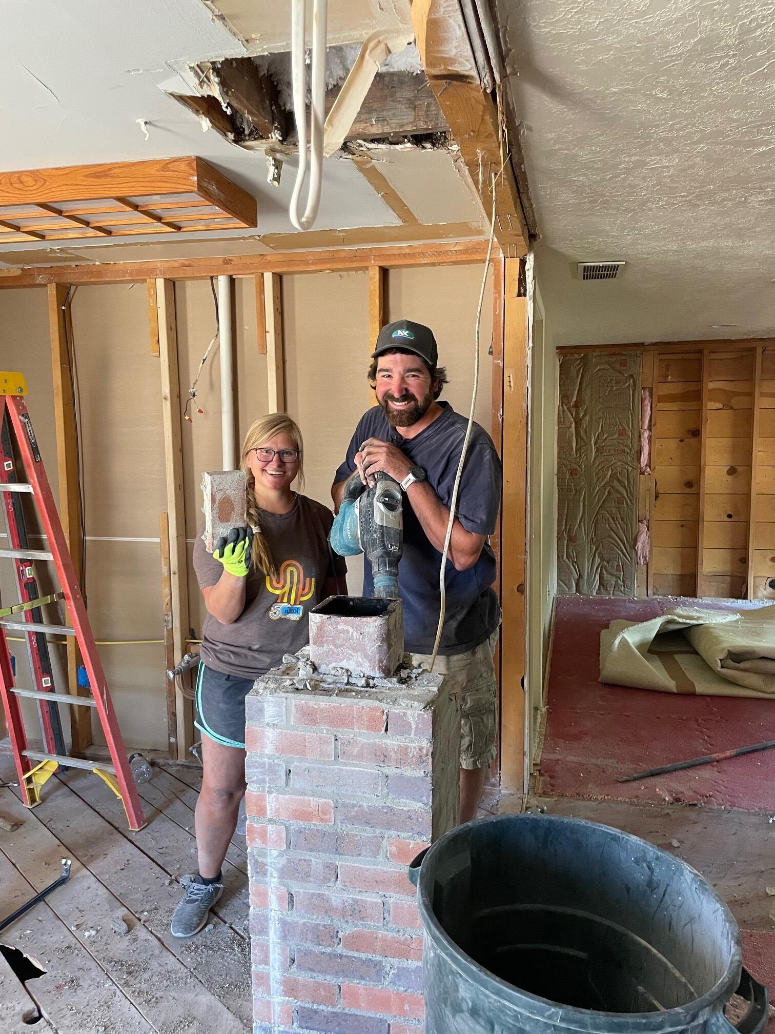 Brick by brick remodel project in Ulm