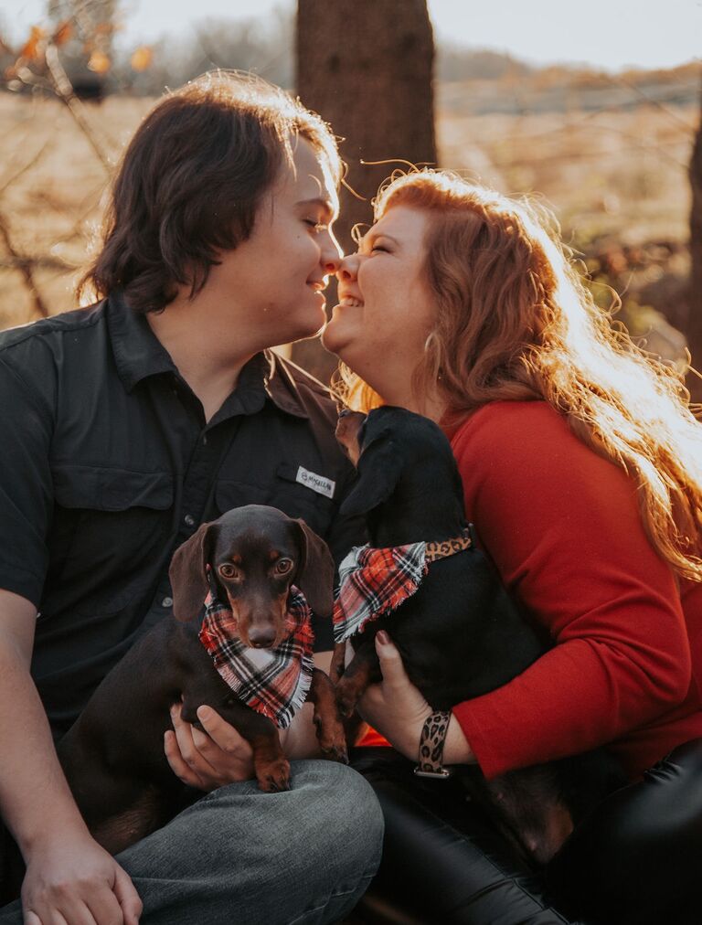 Blake and Whitley's family grew by 4 paws in 2021. Darcy was Whitley's first dachshund that she got before meeting Blake. She finally talked Blake into getting her a friend, Dolly.  These two sweet babies soon became Blake and Whitley's whole world. 