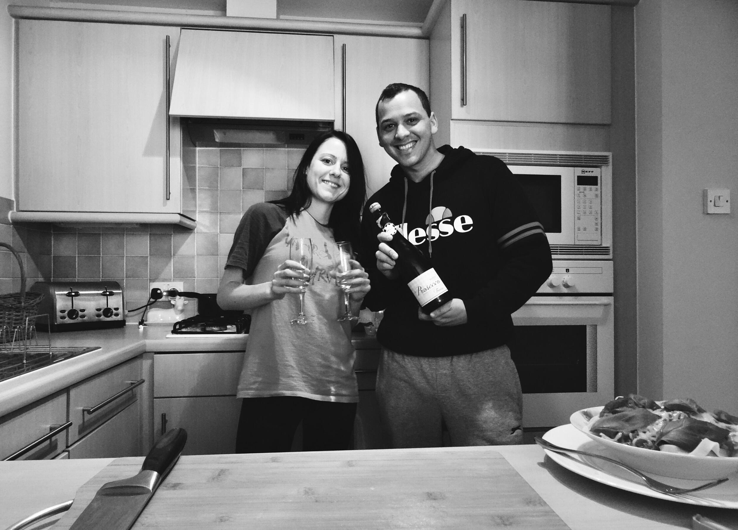 Our first apartment in Canary Wharf 
