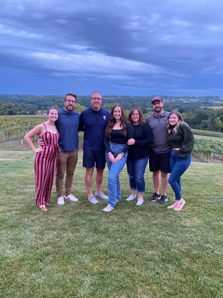Trip to Bailey's Run Vineyard - Emma's favorite wine spot - with the Walters family.  
