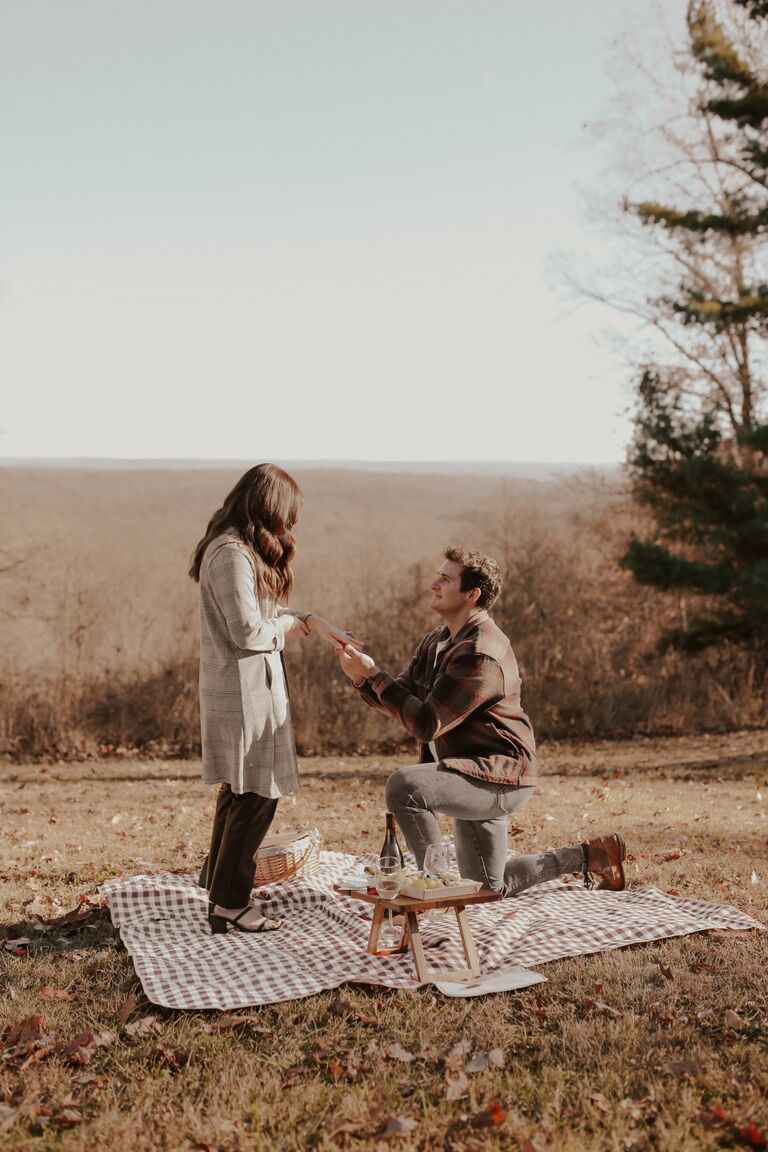 Josh got on one knee and proposed to Mackenzie