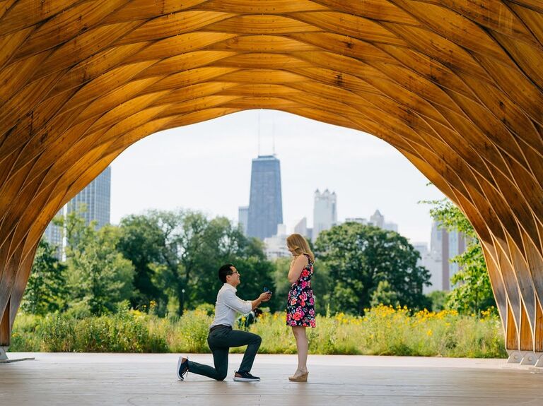 They finally got engaged next to the Chicago Zoo! Chicago is a special place to them as they made many trips there early in their long-distance relationship. 

Remember to ask Hannah about how she almost figured out the proposal plan the night before Peter popped the big question. Sneak Peek: Peter was very stressed and Hannah almost found the ring on the way to the zoo. 