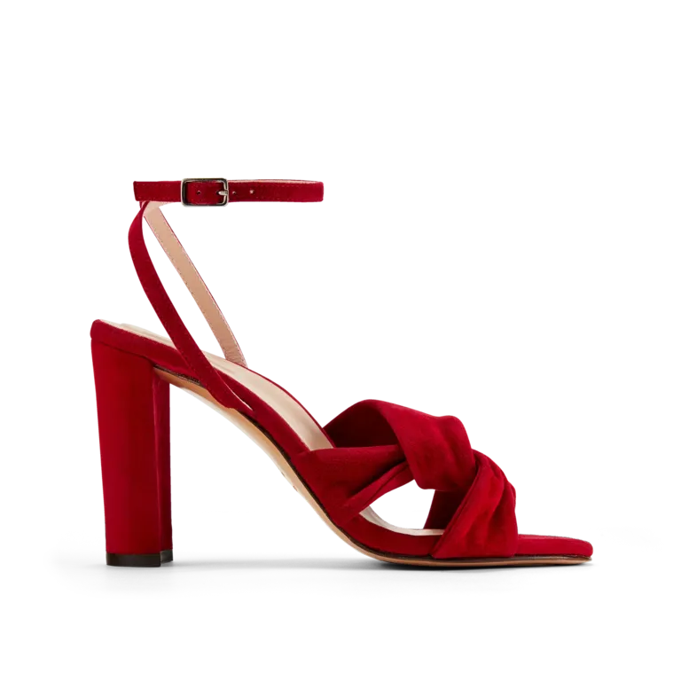 Red suede heels 30th birthday gift idea for wife