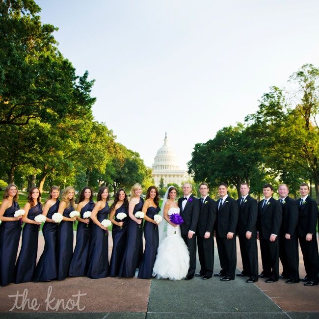 midnight purple bridesmaid dresses