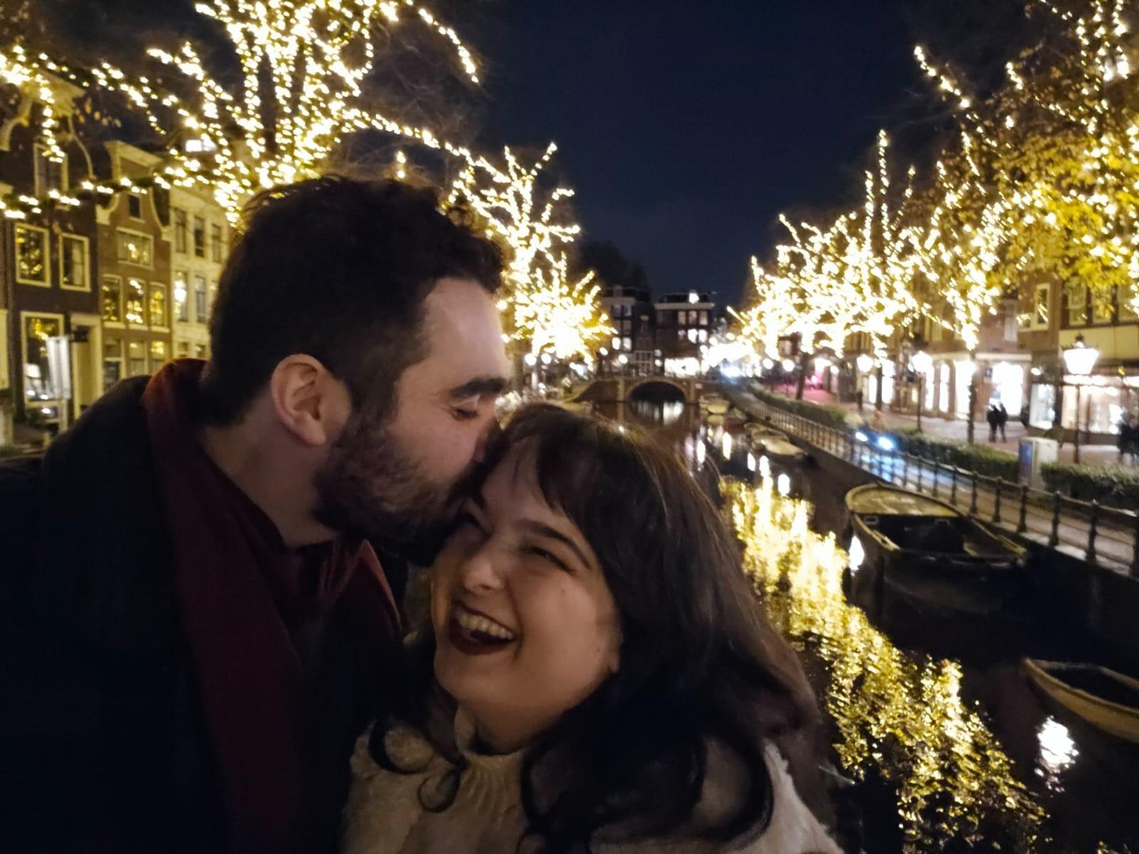 We got engaged in Amsterdam on our first European trip together!
