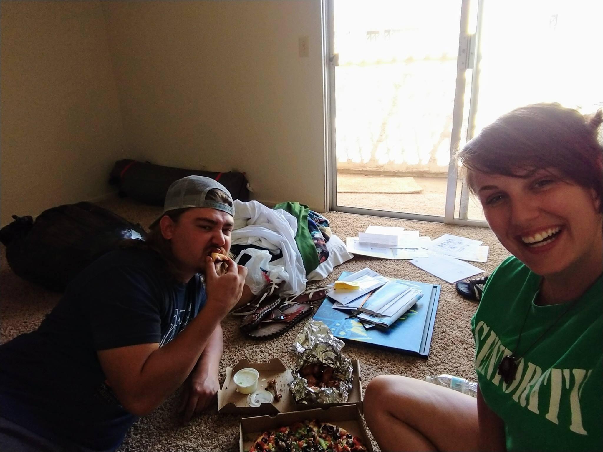 First meal in our first apartment 
- Oroville, CA