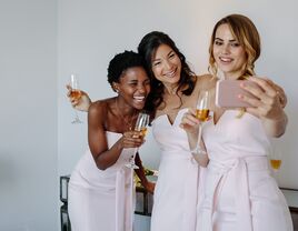 Bridesmaids on wedding day