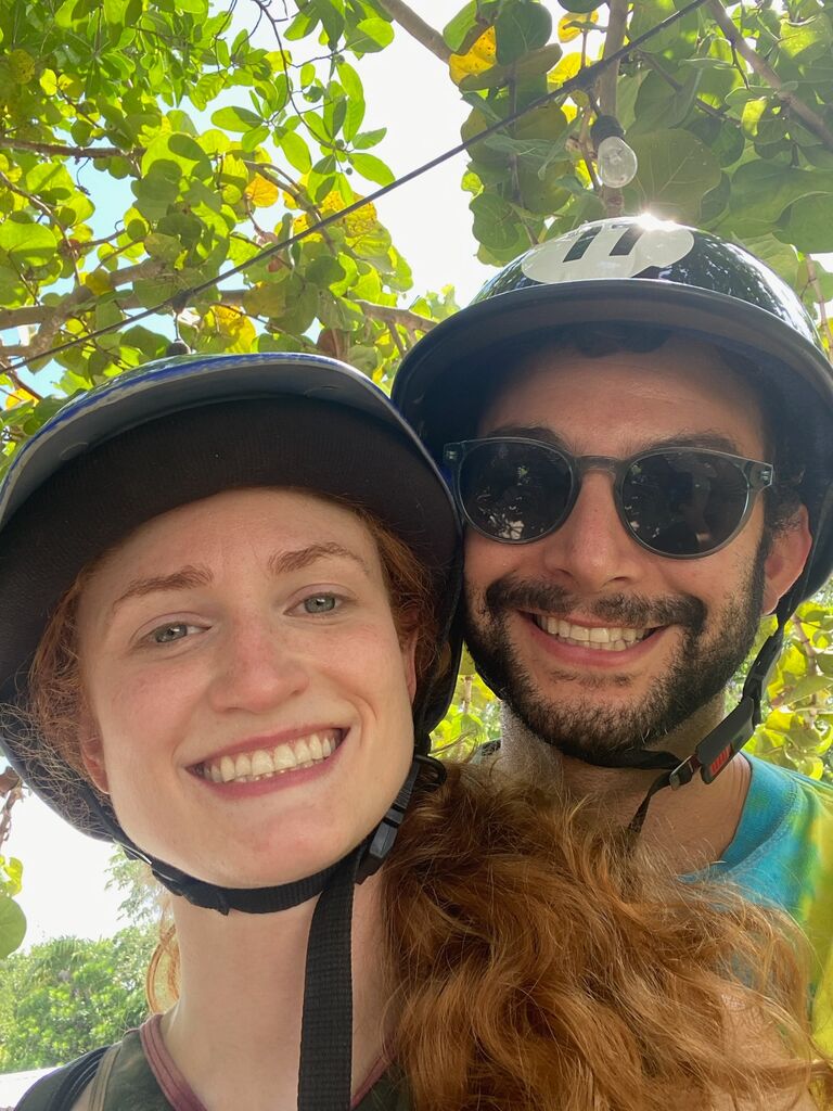 Motorcycle riding in Tulum, Mexico