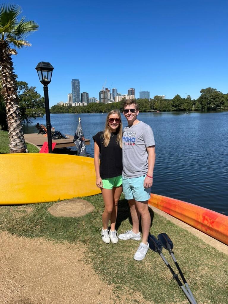 Maddy came to visit Ethan in San Antonio!