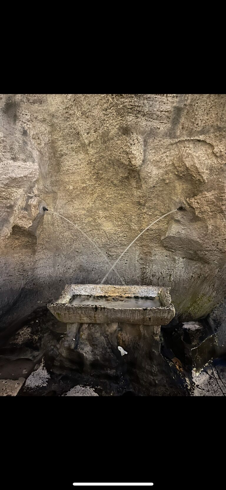On the right hand side of the Trevi Fountain there is this little fountain called The Fountain of Love. The legend is that couples who come to this fountain and drink from the water will remain in love and faithful forever. So of course these two love birds drank the water from the fountain. 