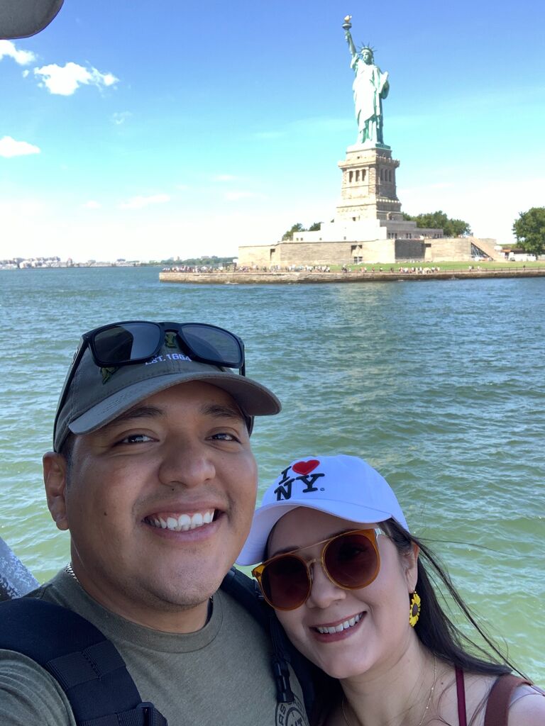 First time seeing the statue of liberty