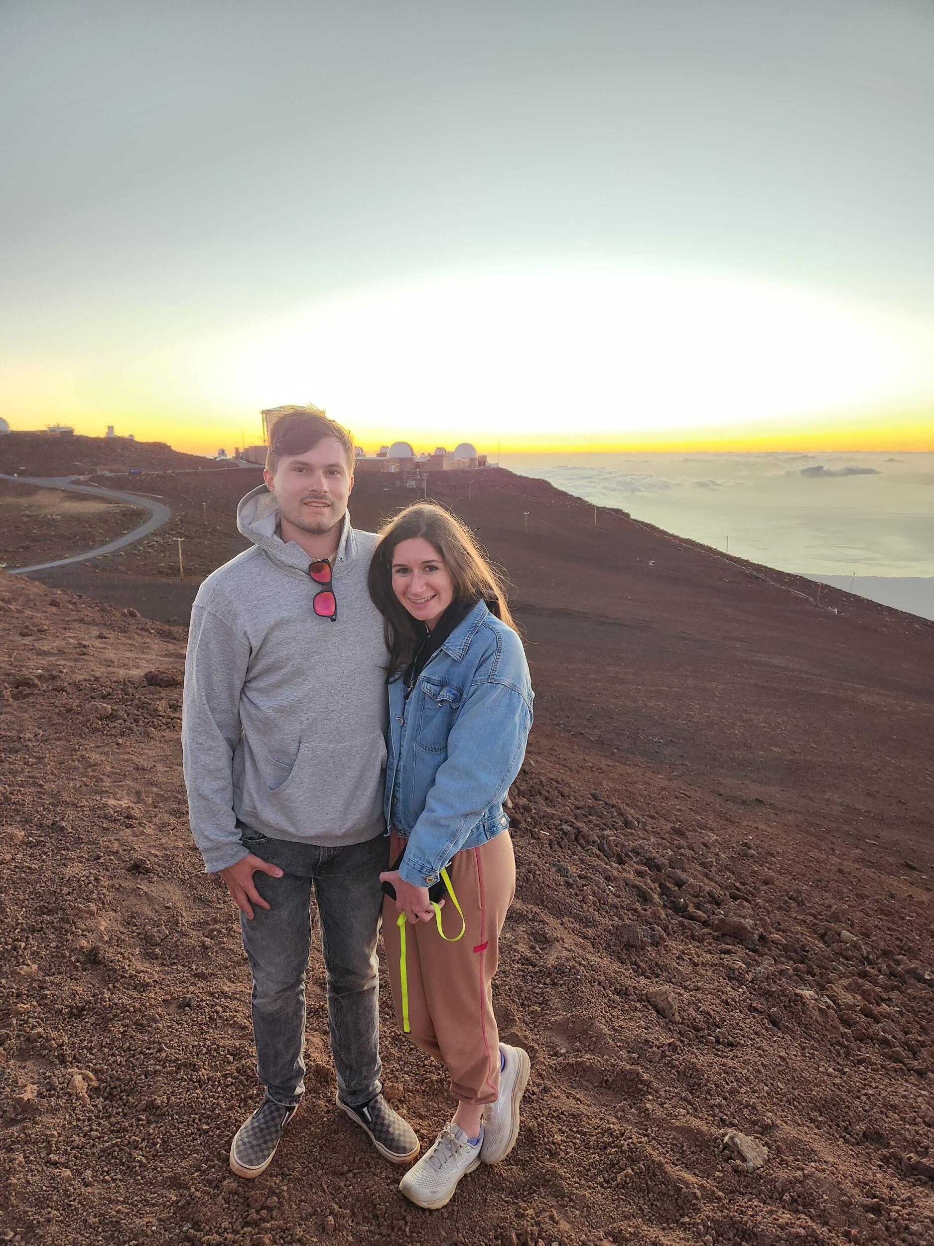 Sunset on mount Haleakala in Maui, HI.