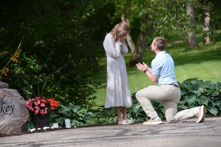 After 6 years of dating, Cale (finally) popped the question and Grace said YES!