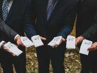 Embroidered pocket square groomsmen gifts