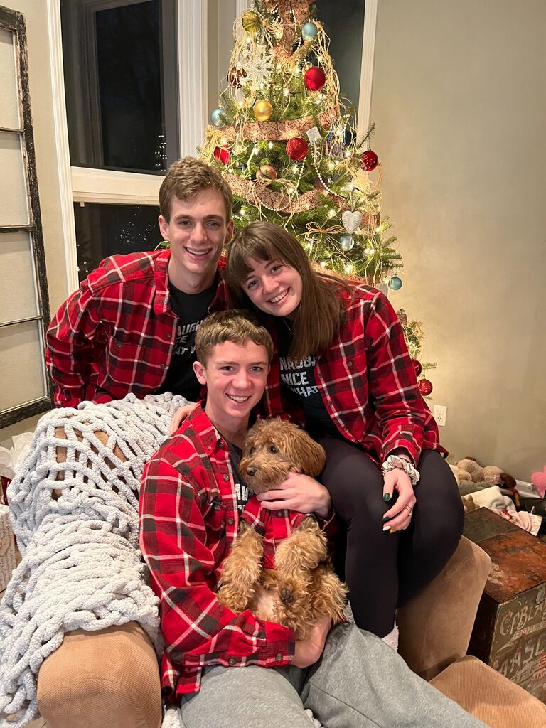 Our fourth Christmas celebrating with our families.