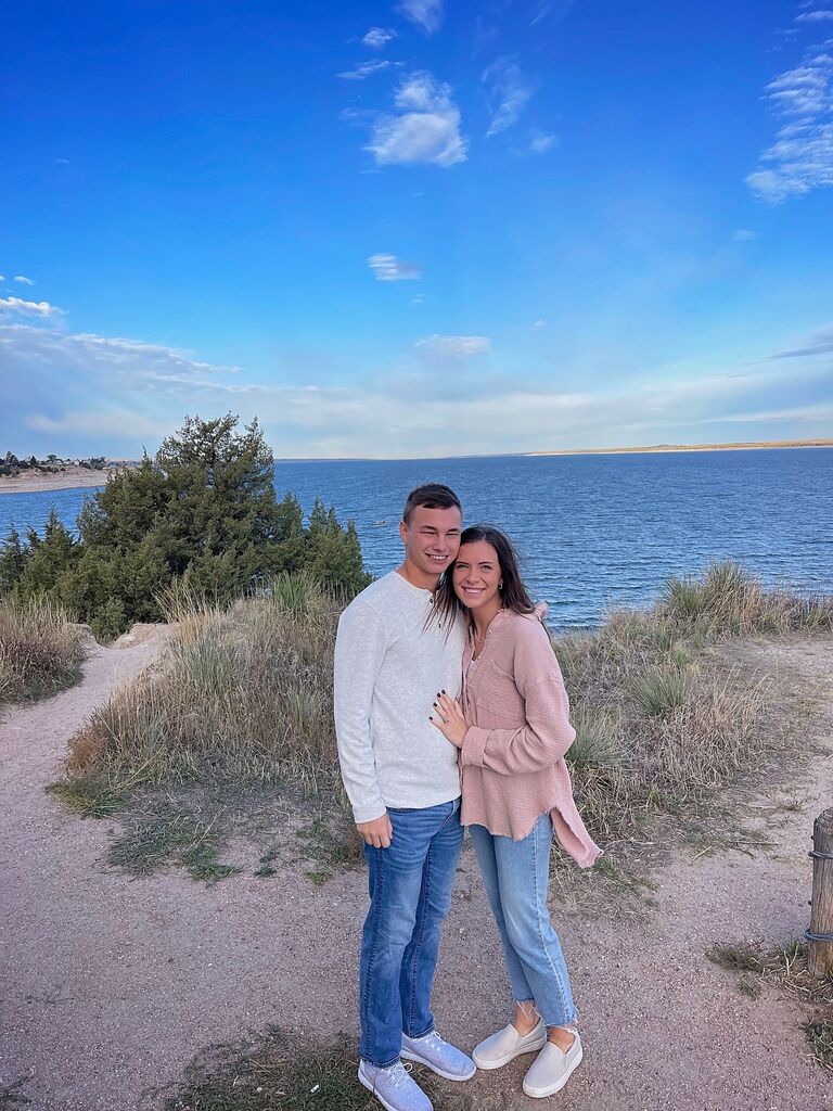 Colin proposed to Haley at Lake McConaughy where they love to spend their summers! They spent the evening celebrating with family!