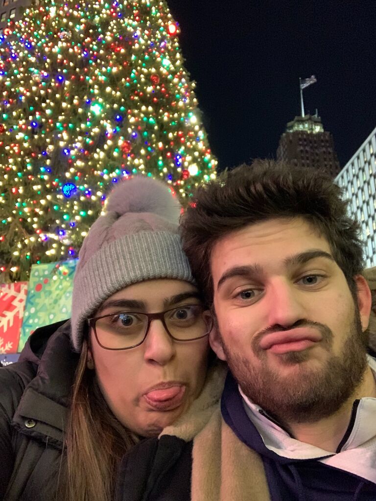 Enjoying the holiday season ice skating at Campus Martius