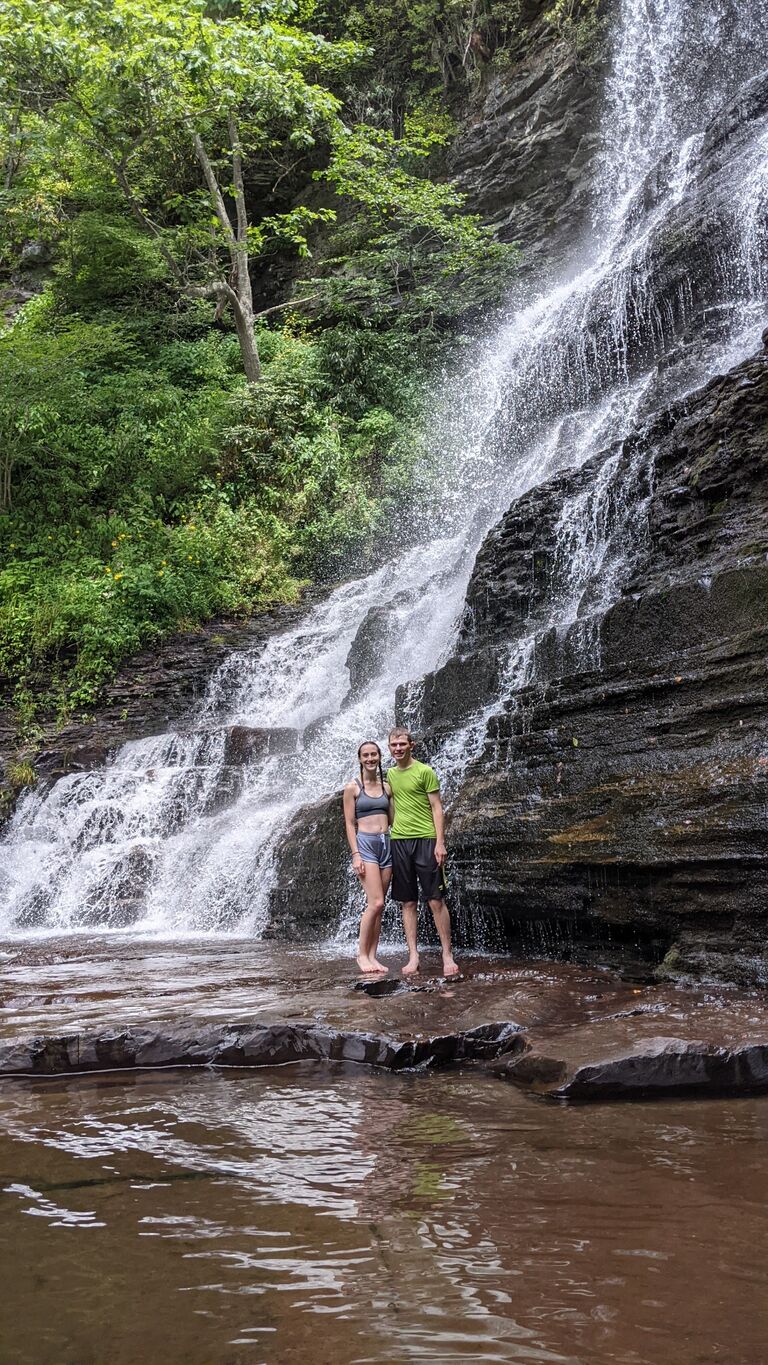 We were so stressed about not having a lot of water on trail we decided the best way to scratch the itch was to swim in Cascade Falls, VA.