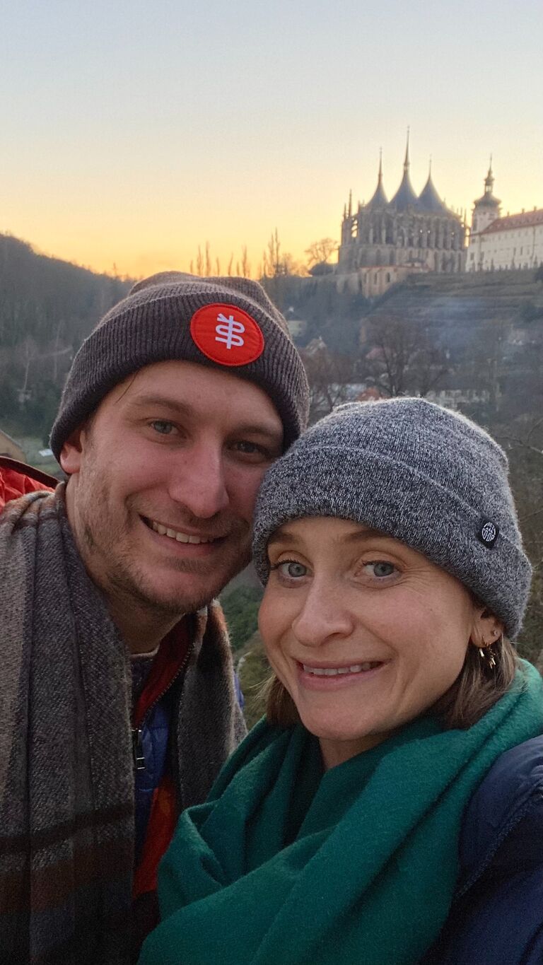 In Kutna hora Czech Republic at sunset. 
