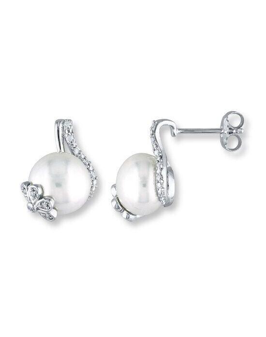 Cultured pearl earrings sterling on sale silver