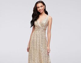 gold bridesmaid dresses