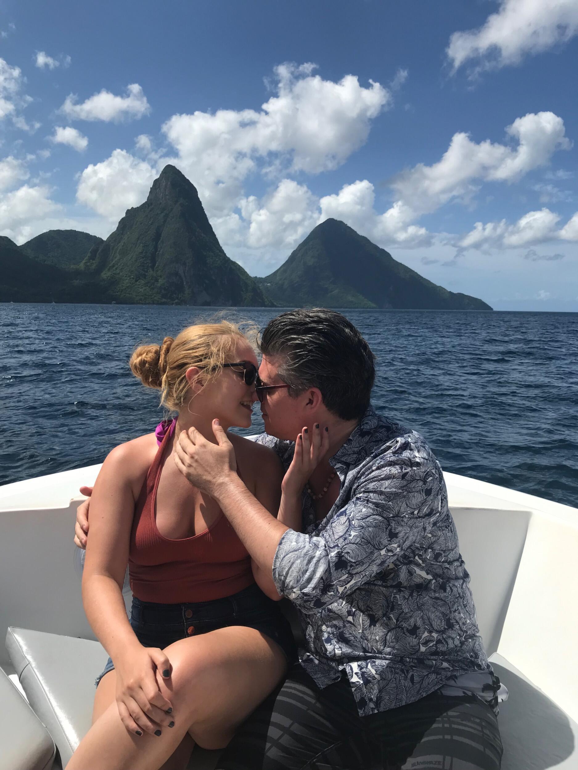 After working hard on the Bronx Tale tour, Mike took Pilar on their first vacation to Saint Lucia. How Romantic! They saw the Pitons, swam in the fountain of youth, relaxed in a volcanic mud bath, and enjoyed the unlimited drink package.
