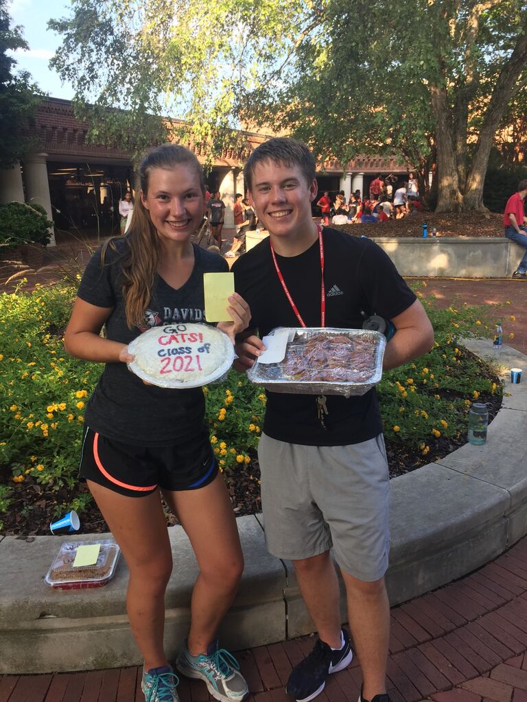 As freshman year started, we quickly became great friends and even both came in 43rd in the freshman cake race! What are the chances of that?