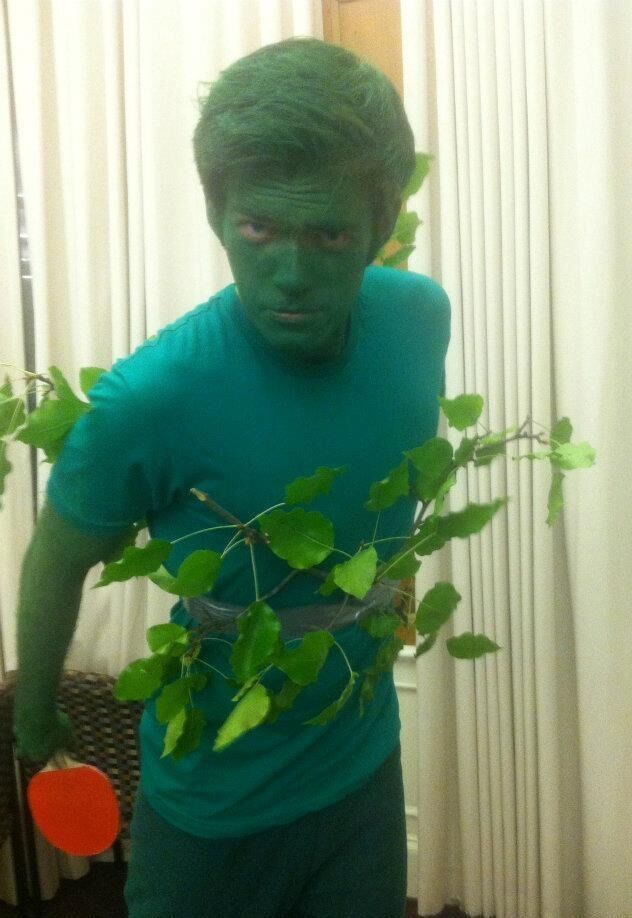 When Matt and Kelsey met, Matt was dressed like this, dancing with a crowd of college freshmen on top of Leland Stanford's grave at the annual Halloween party.