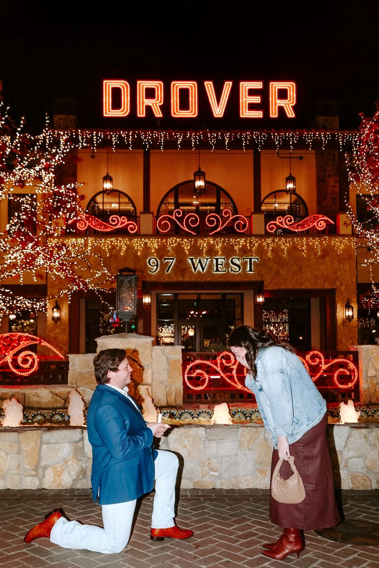 Erik proposed at Hotel Drover