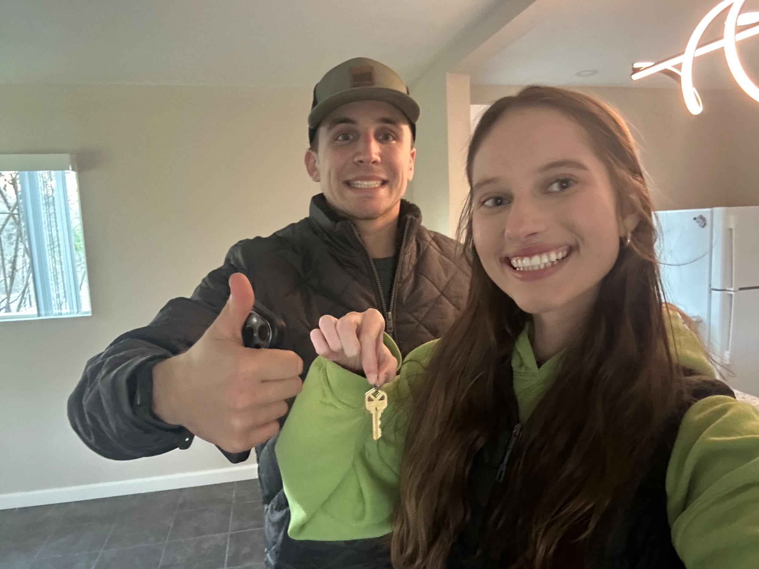 The day we got the keys to our first home together