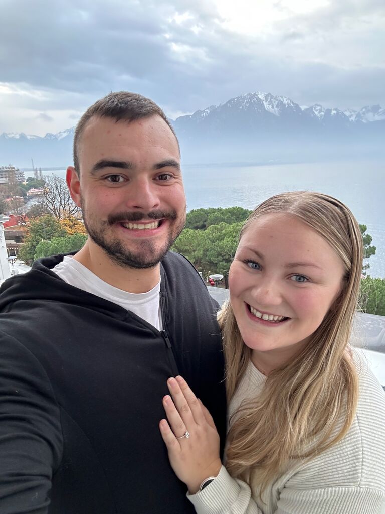 While on our magical European Adventure Darren proposed in Montreux, Switzerland! Danielle was completely surprised and more than a few happy tears were shed. The highlight of the night was celebrating the engagement in the Christmas Market and watching Santa fly over us. It was truly a magical evening! 
