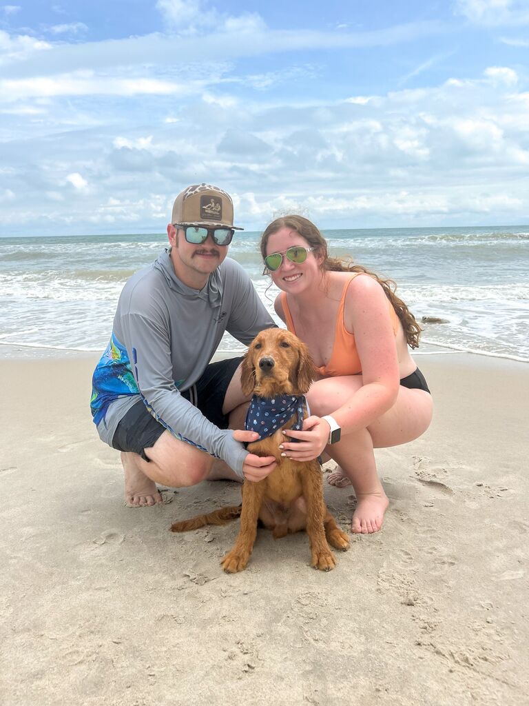 Beach trip with Waylon! 
Topsail Beach, NC