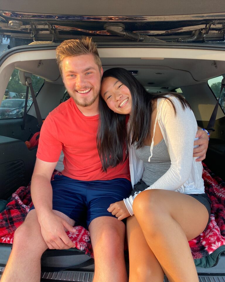 Wyatt asked Olivia to be his girlfriend. Drive-in movies were their favorite date in the summer!