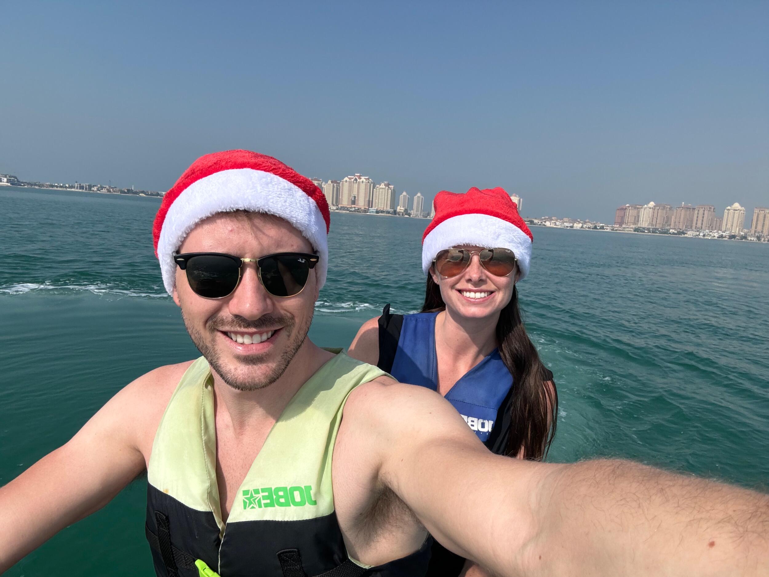 Jet skiing on Christmas Day 