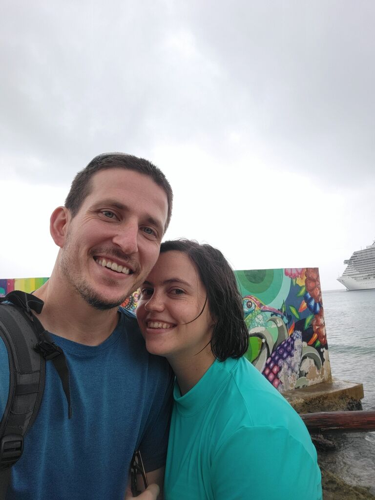 Our first cruise! Here we are in the Caribbean.