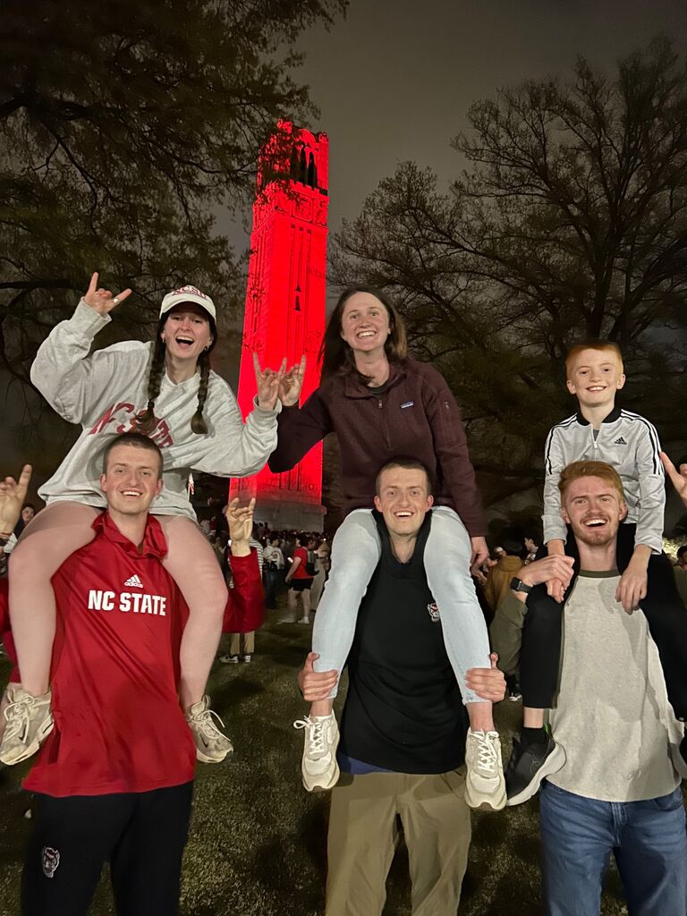 Andddd Jordan brought out Caroline's NC State roots.