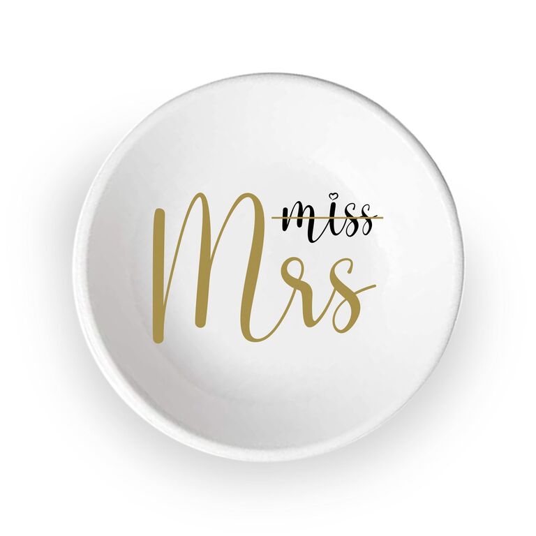 Miss to Mrs ring dish