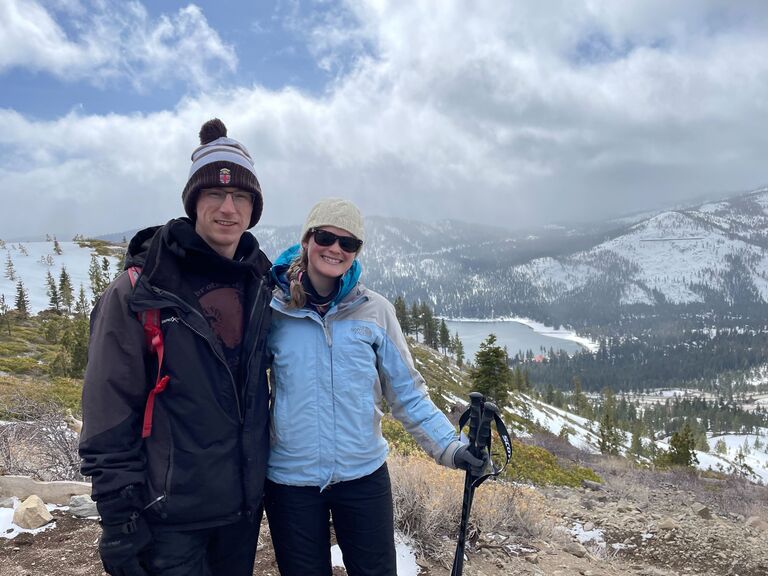 We took a trip out to Lake Tahoe to ski and Rebecca didn't know it at the time, but that's when Brandon told her parents that he was planning on proposing
