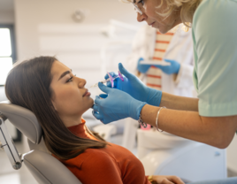 Nurse injecting woman with botox