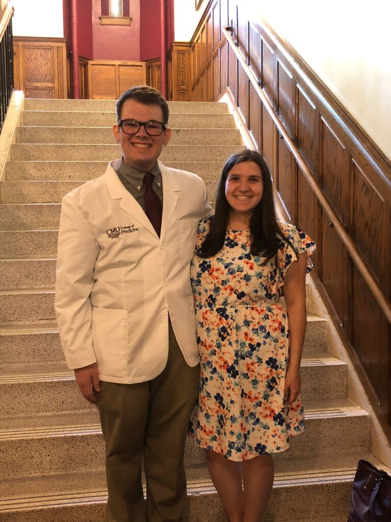 Erik's white coat ceremony