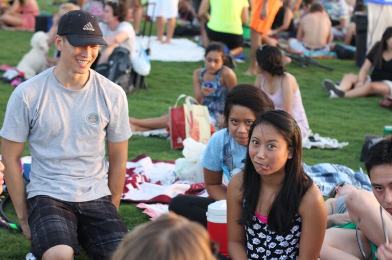 Friends going to Blues on the Green at Zilker Park.