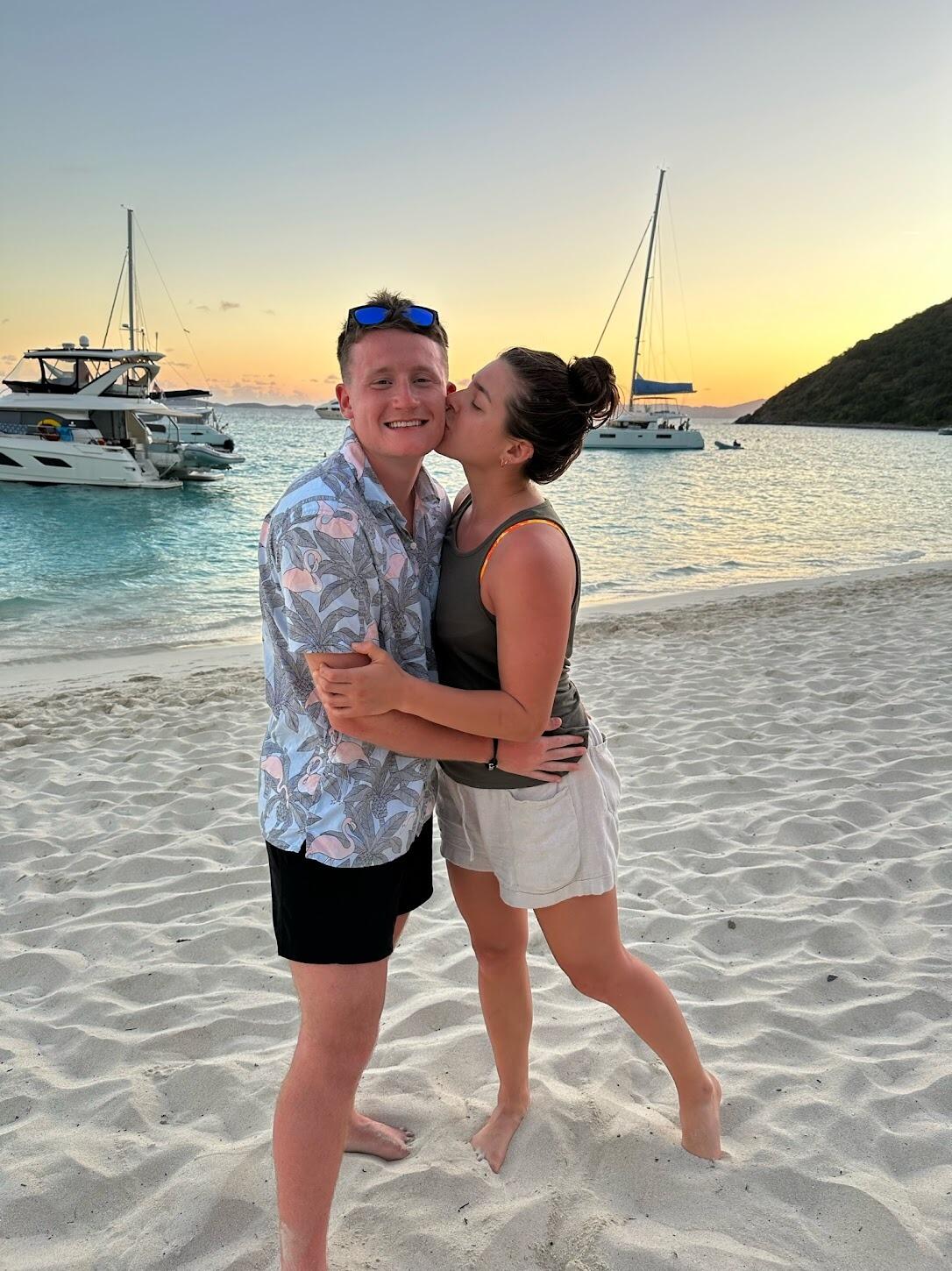 Sara and Andrew spent spring break firstie year on a catamaran in the British Virgin Islands with their friends!