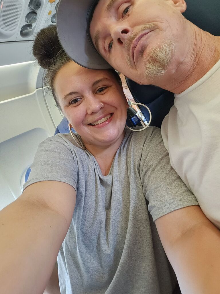Rich & Lisa's first time on a plane together! And Rich's first time on a plane in his life!
