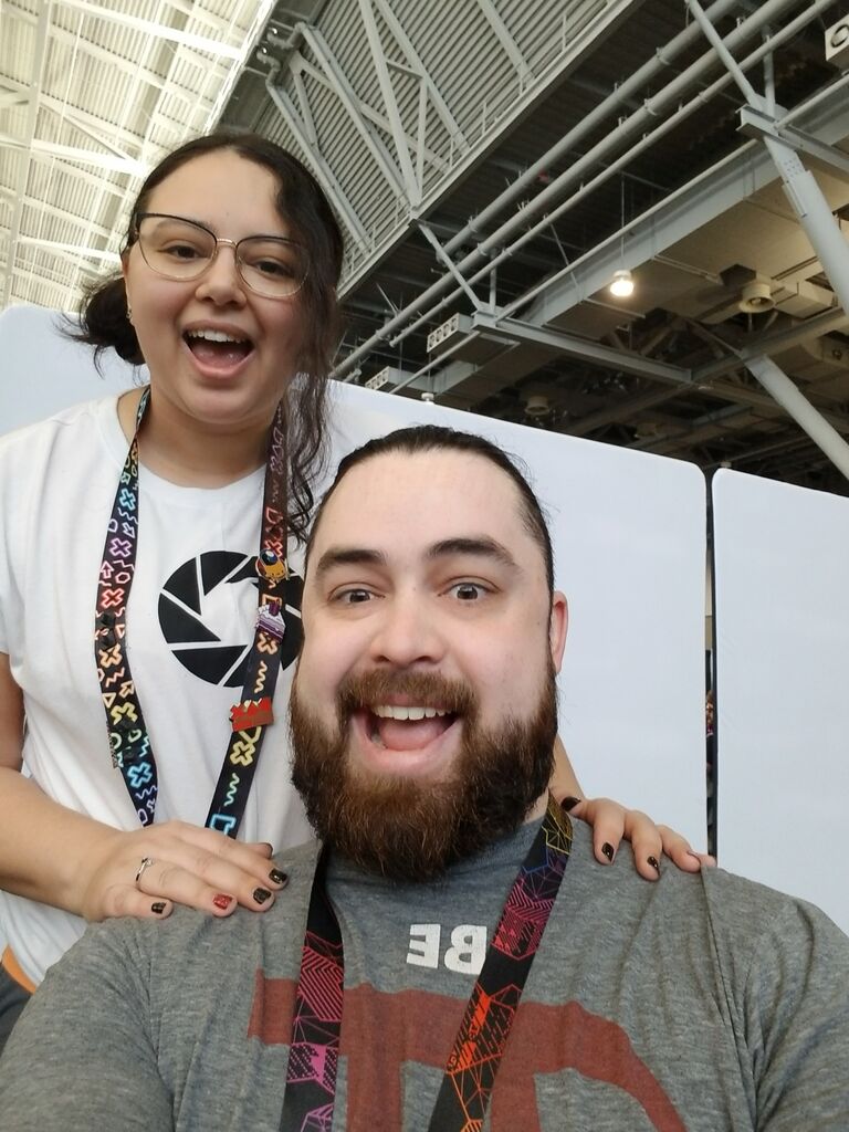 Coming full circle, here is us again at PAX 4 years later. Over the years we have  bonded over all kinds of fun games. Some of our favorites has been World of Warcraft, Wingspan board game, creating DnD worlds/characters, Viking adventures in Valheim, Beat Saber and Ragnarock dance battles, endless Vampire Survivors, escaping the underworld of Hades, intense Smash Up card competitions, and so much more!! Fun Fact: Kyle's most played game is World of Warcraft with 8,000+ hrs, and Kara's is Guild Wars 2 with 5100+ hrs. 
