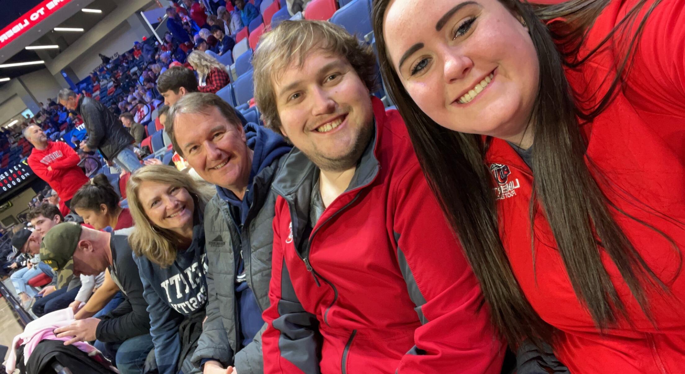 They went to their first LU basketball game courtside!