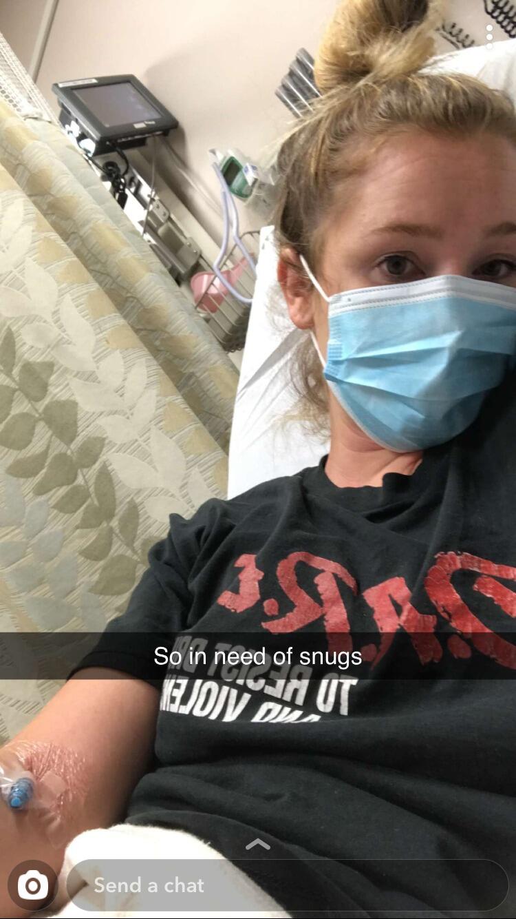 Spent our first night officially dating in the hospital